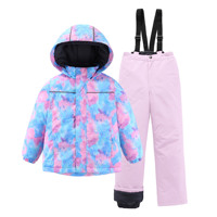 Combinaison de neige 2 pièces pour filles Veste et pantalon coupe-vent imperméables Vêtements de ski d'hiver personnalisés