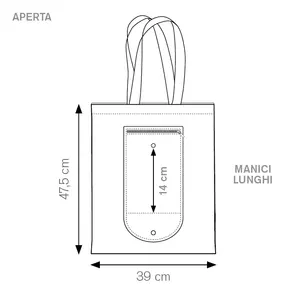Borsa shopper pieghevole TNT personalizzata per merchandising - Product Image 2