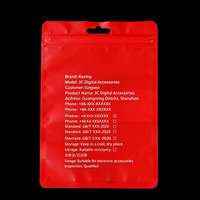 Sacs d'emballage en plastique personnalisés à fermeture éclair en polyester à trois soudures pour accessoires numériques et câbles de charge – Couleurs variées