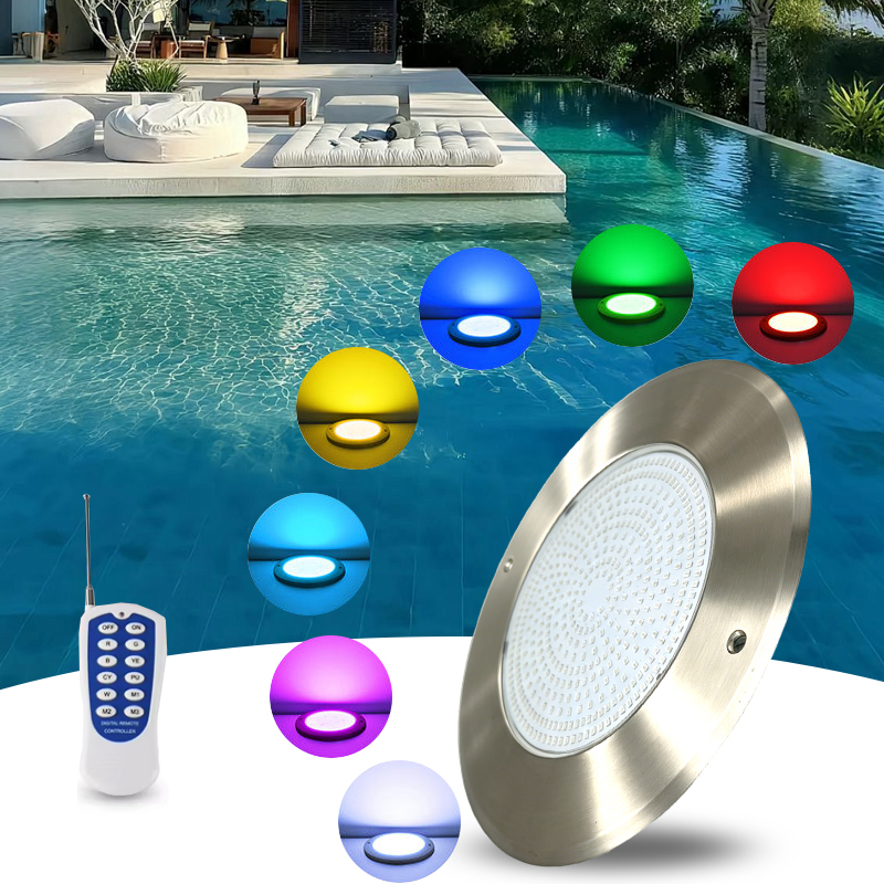 6W/9W/12W RGB Color Changing Swimming Pool Light Remote Control Underwater LED Lamp IP68 Waterproof Design