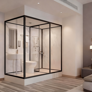 Kit unit Toilet mandi rumah tangga, pemisah basah kering portabel, peralatan mandi Toilet rumah tangga ruang Rural terintegrasi kamar mandi semua dalam satu - Product Image 2