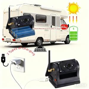 Caméra de recul magnétique <span class=keywords><strong>sans</strong></span> <span class=keywords><strong>fil</strong></span> 1080P AHD solaire WiFi pour camion, bus, <span class=keywords><strong>camping</strong></span>-<span class=keywords><strong>car</strong></span> - Product Image 6