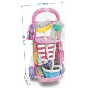 Lucky Toys Kit de nettoyage en gros, ensemble de jeu d'imitation, <span class=keywords><strong>balai</strong></span>, serpillière, seau à fumier, brosse, pulvérisateur, <span class=keywords><strong>chariot</strong></span> de nettoyage - Product Image 3