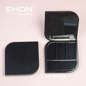 Palette de fards à paupières vide 6 couleurs avec miroir, emballage cosmétique carré à coins arrondis pour blush, étui personnalisable avec logo - Product Image 3