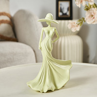 Sculpture créative de femme sexy en cyan, artisanat en résine, ornement de bureau, décoration de la maison, salon, bureau, décoration de table, figurine, cadeaux