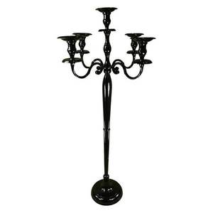 Elegant Silver Plated Aluminum Candelabra <b>Tall</b> Metal Shiny Finished Crystal Candle Holders <b>Lanterns</b> & Candle Jars on Sale - Product Image 3