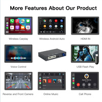 CARABC CarPlay sans fil Android Auto pour Volvo S60 XC60 V40 V60 Écran d'origine 7 pouces avec petit logo globe 2015-2019