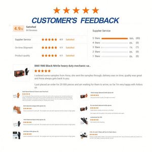 Gants en nitrile texturés diamant jetables noirs travail mécanique Handschoenen écran tactile poudre sans latex pour une industrie sûre - Product Image 6