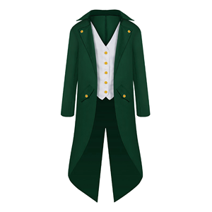 Venta al por mayor hombres <span class=keywords><strong>St</strong></span> Patricks Day <span class=keywords><strong>disfraz</strong></span> adulto verde Tailcoat chaqueta irlandés Leprechaun fiesta Cosplay disfraces - Product Image 5