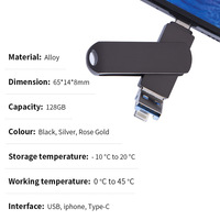 Logo personnalisé de vente chaude clé USB 3 en 1 8 Go à 128 Go USB3.0 clé USB OTG pour smartphone avec clé USB 3 en 1 personnalisable de type C