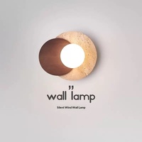 Lampe murale vintage en pierre de style zen pour chevet, balcon, salon, fond de télévision, escalier, couloir, lampe LED