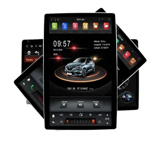 JingZhi Universal 2 DIN Car DVD Player with Android Touch Screen Tesla Style Retractable Radio CarPlay Function USB Connection