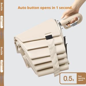 Paraguas Plegable Automático Grande para Hombre con Hebilla de Anillo y Bloqueo de Combinación, Resistente al Viento y Robusto - Product Image 4