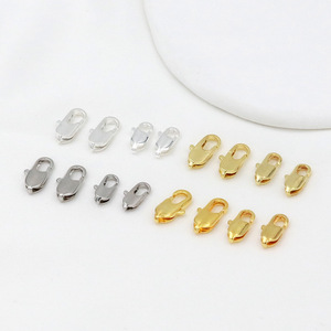 ตัวล็อคแบบก้ามปูชุบทอง 18K รักษาสีได้ ทนทาน รุ่น 801, ตัวล็อคทรงหยดน้ำรูปตัว D ทอง 14K, ตัวล็อคสำหรับเชื่อมต่อสร้อยข้อมือและสร้อยคอ - Product Image 2