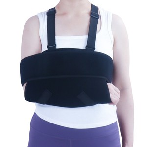 Forearm <b>Sling</b> Black Adjustable Cross <b>Shoulder</b> Straps Wrist Support Brace - Product Image 1