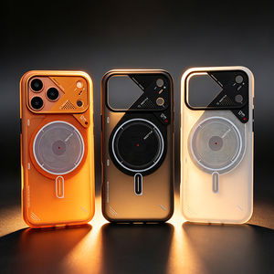 Funda Magnética Ultrafina Translúcida de TPU para Teléfono Móvil iPhone 17 Pro Max con Marco de Cámara de Aleación de Aluminio y Carga Inalámbrica - Product Image 1