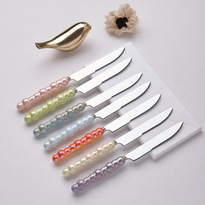 Ánh sáng sang trọng ngọc trai xử lý thép không gỉ Flatware Set Creative dao và Ngã Ba cho giá trị màu sắc cao cho bánh trung thu phục vụ - Product Image 2