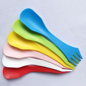 <span class=keywords><strong>3</strong></span> in 1 berkemah perjalanan sendok garpu pisau peralatan berkemah warna-warni plastik Sporks perkakas Outdoor perjalanan garpu pisau sendok garpu piknik - Product Image 3