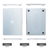Untuk Macbook Air 13.6" 2022 M2/2024 M3 2025 M4/2026 M5 Universal Anti-gores Frosted transparan TPU Bumper Plastik Pelindung Laptop