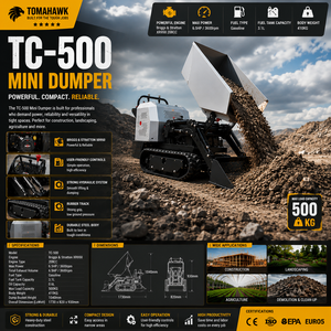 Livraison Gratuite Promotion Mini Dumper sur Chenilles à Essence EPA CE EUR5 pour Jardin et Ferme - Product Image 2