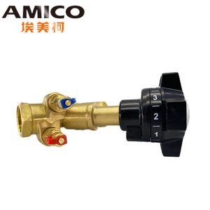 Vanne d'équilibrage à double position AMICO SP15F-25T, interrupteur de régulation statique de l'eau chaude et froide pour CVC. - Product Image 1