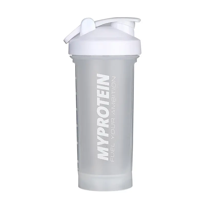 Bouteille d'eau de sport créative en plastique pour exercice de fitness Tasse shaker multicolore tachetée pour les voyages et l'entraînement des adultes