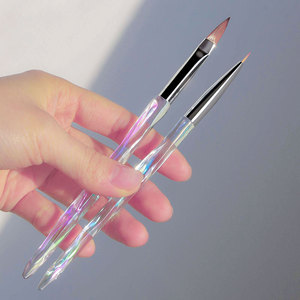 Kit de pinceaux dégradés pour nail art, 8 pièces, outils en plastique pour la luminothérapie et la photothérapie, pour estomper les couleurs des ongles - Product Image 6