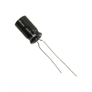 Condensador de Canal de Fabricante, Tipo Through Hole, 100 uF, Aluminio, 100UF, 20%, 25V, Radial, TH UVZ1E101MED1TD - Product Image 1