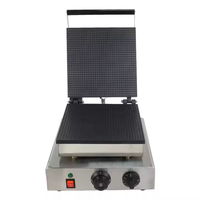 Machine à gaufres carrées électrique commerciale 220V/110V, plaque antiadhésive, machine à gaufres en acier inoxydable, machine à faire des en-cas