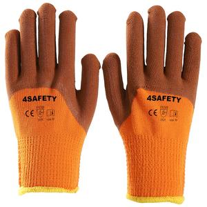 Los guantes de trabajo de seguridad recubiertos de látex térmico de invierno más vendidos en Stock - Product Image 1