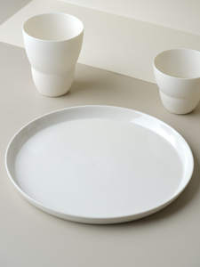 Assiette à petit-déjeuner et à dîner blanche artisanale de marque V <span class=keywords><strong>danoise</strong></span>, style occidental nordique, assiette à steak, motif uni, exquise - Product Image 3