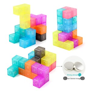 ของเล่นเด็กพลาสติกแม่เหล็กสีพื้นรูปทรงพีระมิดขนาด 2x3x4 5x5x5 ของเล่นเสริมพัฒนาการเด็ก วัสดุแข็งแรงทนทาน จำหน่ายราคาส่ง - Product Image 4