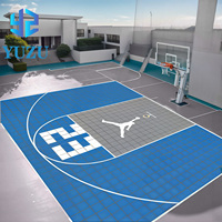Losetas de PVC Ecológicas Premium para Pisos de Baloncesto, Absorción de Impactos, Enclavables, Antideslizantes, Superficie Deportiva