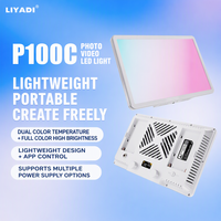 Lumière d'appoint Liadi P100c légère et pleine couleur pour photographie extérieure, éclairage vidéo 100W pour photographie et diffusion en direct, compact et doux