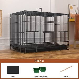 Jaula cuadrada transpirable <span class=keywords><strong>para</strong></span> mascotas, jaula <span class=keywords><strong>para</strong></span> pájaros <span class=keywords><strong>para</strong></span> uso doméstico - Casa <span class=keywords><strong>para</strong></span> pájaros <span class=keywords><strong>para</strong></span> villa, nido <span class=keywords><strong>de</strong></span> cría metálico plegable <span class=keywords><strong>de</strong></span> varias capas. - Product Image 1