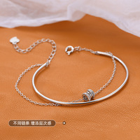 Pulsera Ajustable de Doble Capa, Estilo Coreano, Simple y Creativo, para Mujer, Regalo de Joyería para Uso Diario