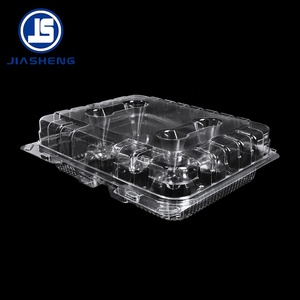 Nhà Máy Giá dùng một lần 12 khoang nhỏ <span class=keywords><strong>muffin</strong></span> cupcake container bao bì khay với nắp rõ ràng - Product Image 5