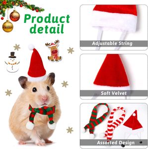 Ama-zon vendita calda di natale cappelli per cani all'uncinetto gatto nel compleanno e cravatta per cappello per cane - Product Image 3