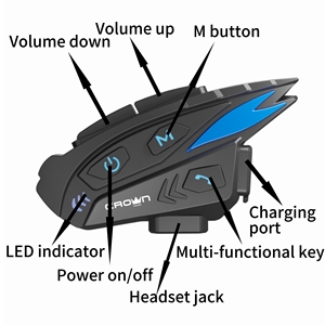 <span class=keywords><strong>Intercom</strong></span> pour casque de moto 1000M 2 pilotes Haute qualité ANC TWS Intercomunicador Système radio <span class=keywords><strong>Shark</strong></span> Pro - Product Image 4