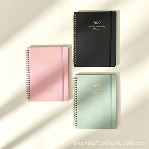 <span class=keywords><strong>Agenda</strong></span> Semanal A5 2027, Encuadernada en Espiral, Papel Recubierto, Regalo, Organizador de Oficina, Estudio, Horario, Cuaderno Personalizable <span class=keywords><strong>Horizontal</strong></span> - Product Image 3