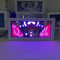 Lampe de nuit LED 3D One Piece en papier découpé, boîte à lumière anime, cadre de sculpture sur papier, 16 couleurs changeantes, idéale pour les cadeaux d'enfants