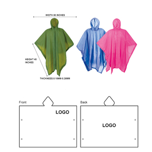 Vente directe d'usine Imperméable Durable Camping Randonnée PVC Cape de <span class=keywords><strong>pluie</strong></span> rouge avec capuche pour adultes - Product Image 4