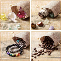 2025 fête de noël vacances cordon toile de jute sac père noël bonhomme de neige recyclable personnalisé dessin animé sac de bonbons pour cadeau pour enfants Yiwu