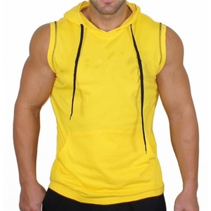 Customizable Men's Sleeveless Hooded <b>Tank</b> <b>Top</b> Street Hip Hop Style Casual Comfortable <b>Loose</b> Solid Color Logo Puff Printed - Product Image 4