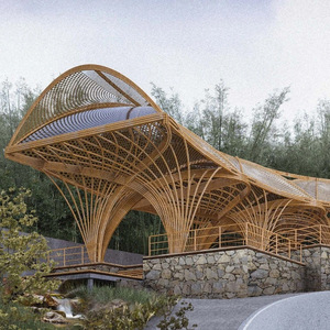 Master Bamboo Pavilion Diameter 4-7M Leisure Outdoor Decorative Gallery Structure - Product Image 1