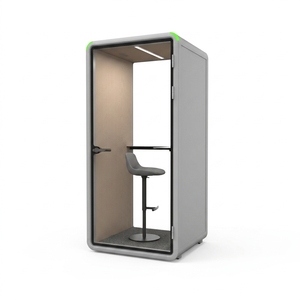 Cabine de bureau acoustique insonorisée pour petite entreprise avec tabouret réglable - Product Image 4