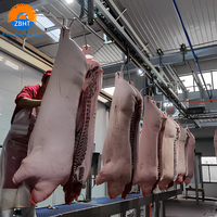 Équipement d'abattage et de traitement pour abattoir de porcs, outils de suspension de carcasses, rail de suspension, poulie, crochet, fourche en acier rond
