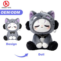 Figurine en peluche personnalisée de personnage d'anime, mini poupée mignonne pour distributeur automatique, design personnalisé, marque privée