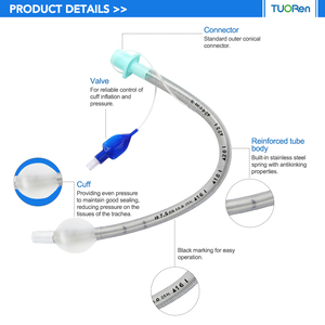 Tubo Endotraqueal Reforzado Anti-torceduras de Un Solo Uso para Prevenir la Infección Cruzada en el Cuidado Respiratorio de Pacientes de UCI - Product Image 2