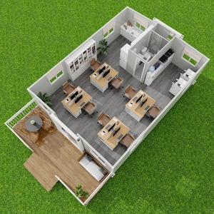 บ้านสำเร็จรูปเคลื่อนที่แบบขยายได้ขนาด 40 ฟุต ตู้คอนเทนเนอร์ขนส่งสินค้าขนาด 40 ฟุต แบบพับได้ ทรงสูงพิเศษ พร้อมห้องน้ำ - Product Image 5